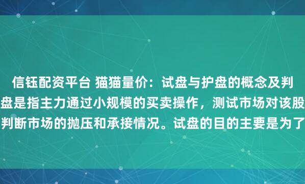 信钰配资平台 猫猫量价:试盘与护盘的概念及判断方法1.试盘的概念试盘是指主力通过小规模的买卖操作,测试市场对该股票的反应,从而判断市场的抛压和承接情况。试盘的目的主要是为了确定后续的操作策略,例如是否继续建仓...