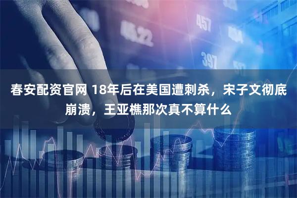 春安配资官网 18年后在美国遭刺杀，宋子文彻底崩溃，王亚樵那次真不算什么