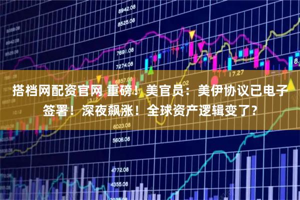 搭档网配资官网 重磅！美官员：美伊协议已电子签署！深夜飙涨！全球资产逻辑变了？